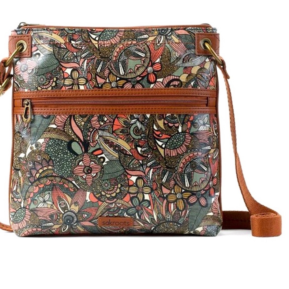 Sienna Spirit Desert Floral Flat Crossbody Bag SAKROOTS